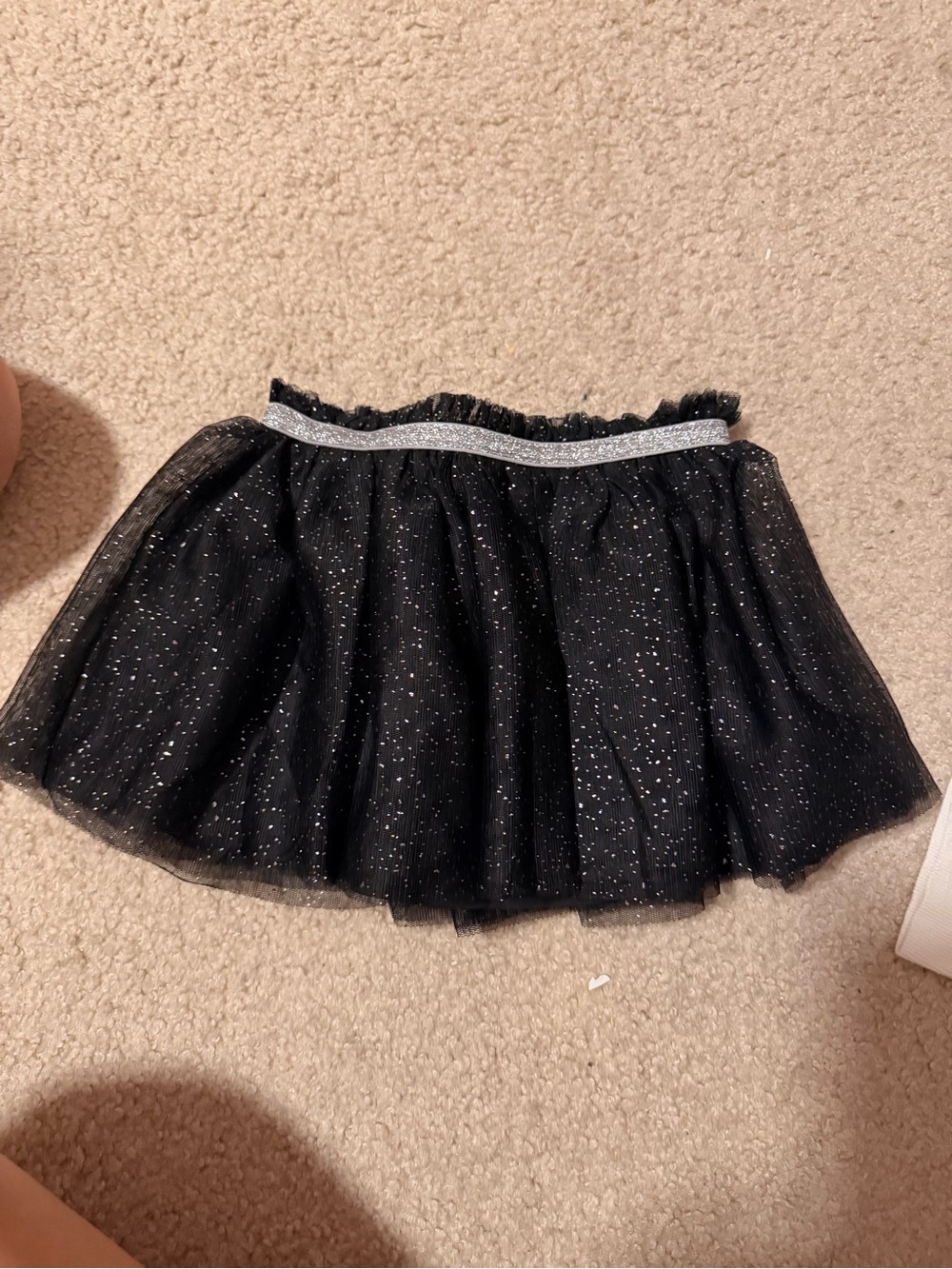 Target Black Tulle Skirt with Silver Glitter Waistband
